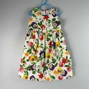 Bognar and Piccolini Floral Girls Dress With Bow Detail 3T